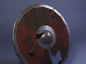 tarcza i strzały Model 3D