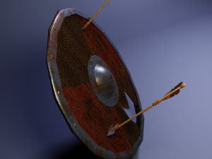shild ands arrows 3D Model