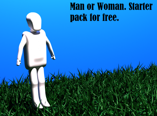 man or woman starter pack for free Modelo 3D .c4d .max .obj .3ds .fbx .stl .blend 