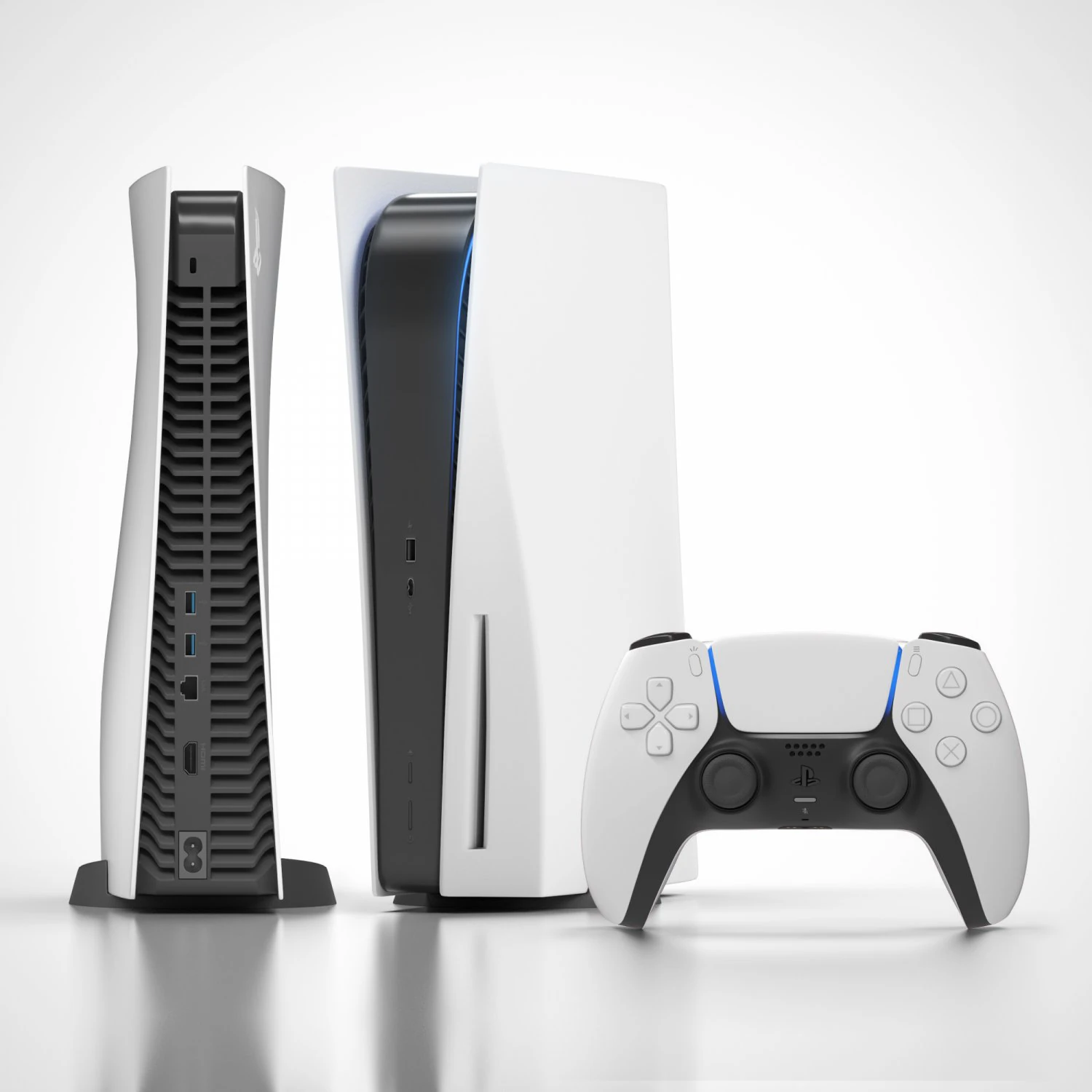 ps5 konsolu ve kumandası 3D Model .c4d .max .obj .3ds .fbx .stl .blend 