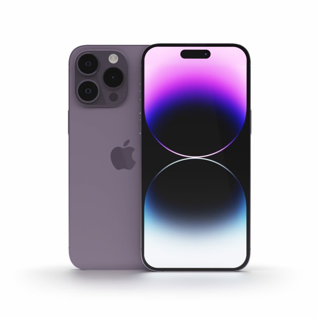 IPhone 14 Pro Max Deep Purple Modelo 3D .c4d .max .obj .3ds .fbx .stl .blend 