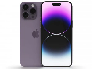 iPhone 14 Pro Max P&uacute;rpura intenso Modelo 3D