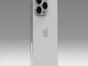 IPhone 14 Pro Max Argento Modello 3D