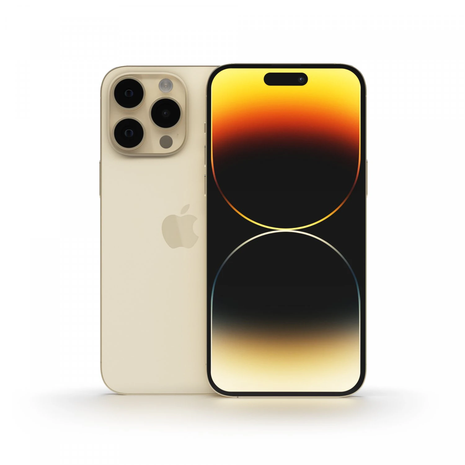 IPhone 14 Pro Max Gold 3D Model .c4d .max .obj .3ds .fbx .stl .blend 