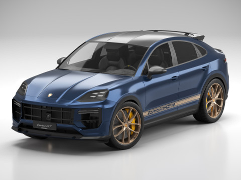 Porsche Cayenne Turbo GT 2024 - Blue Metallic Modelo 3D