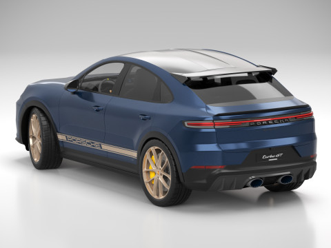 Porsche Cayenne Turbo GT 2024 - Blue Metallic Model 3D