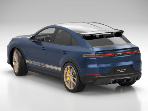 Porsche Cayenne Turbo GT 2024 - Blue Metallic 3D Model