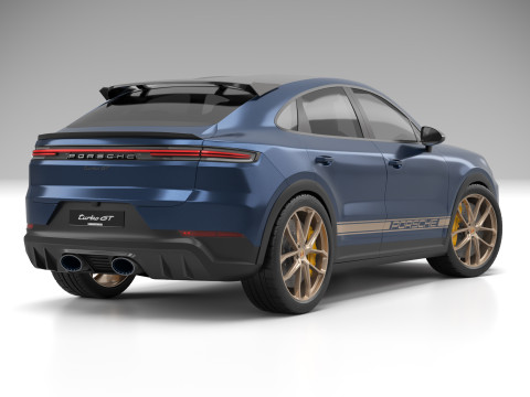 Porsche Cayenne Turbo GT 2024 - Blue Metallic Model 3D
