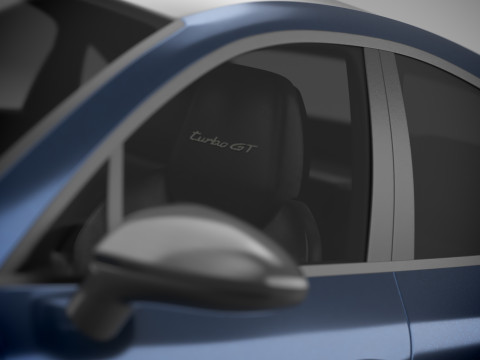Porsche Cayenne Turbo GT 2024 - Blue Metallic Model 3D