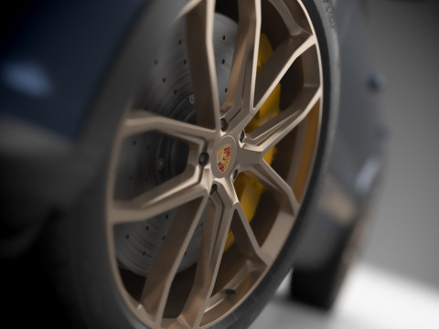 Porsche Cayenne Turbo GT 2024 - Blue Metallic Model 3D