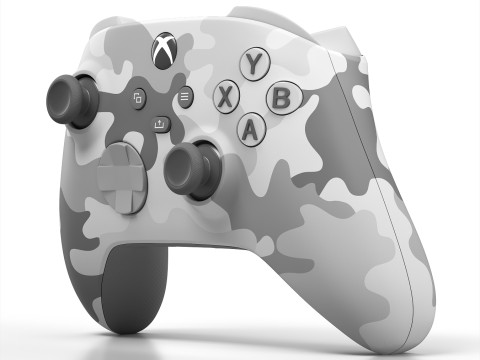 Xbox Series X S Arctic Camo Special Edition Controller 3D Model