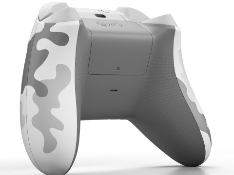 Xbox Series X S Arctic Camo Special Edition Controller 3D Model