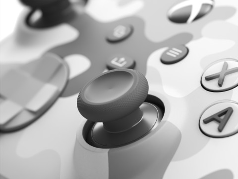Xbox Series X S Arctic Camo Special Edition Controller 3D Model