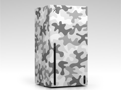 Xbox Series X Console Wrap Arctic Camo Modelo 3D
