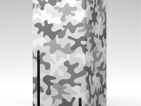 Xbox Series X Console Wrap Arctic Camo 3D Model