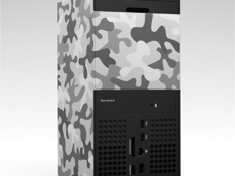 Xbox Series X Console Wrap Arctic Camo 3D Model