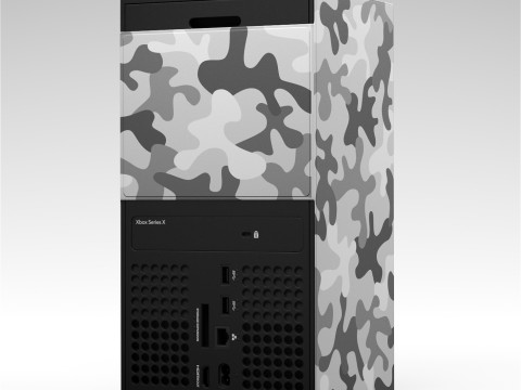 Xbox Series X Console Wrap Arctic Camo 3D Model
