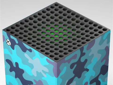 Funda para consola Xbox Series X Camuflaje mineral Modelo 3D