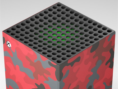 Xbox Series X Console Wrap Daystrike Camo 3D Model