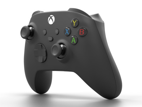 Xbox Series X Console and Controller Carbon Black 3D Model
