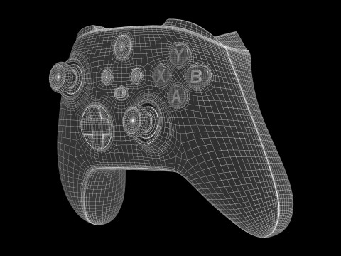 Xbox Series X Console and Controller Carbon Black 3D Model