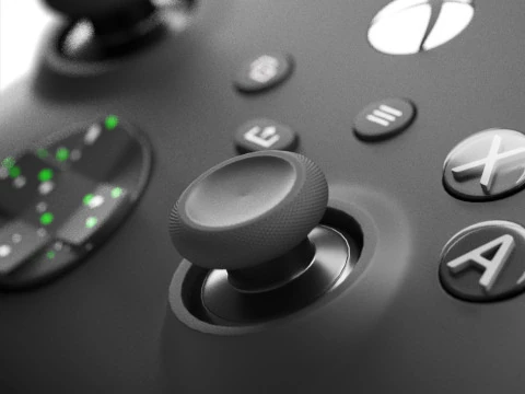 Xbox Series X Console and Controller Galaxy Black 3D Model