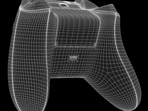Xbox Series X Console and Controller Galaxy Black 3D Model