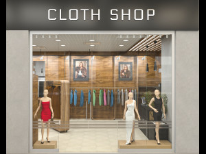 Clothing store interior 3D Модель