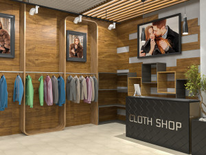 Clothing store interior 3D Модель