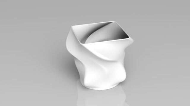 flower pot flame vase 3D-printmodel .c4d .max .obj .3ds .fbx .stl .blend 