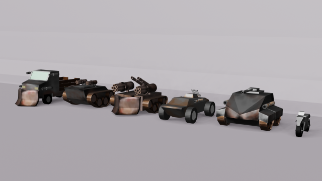 military vehicles Model 3D .c4d .max .obj .3ds .fbx .stl .blend 