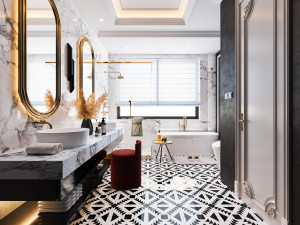 modern bathroom 3D मॉडल