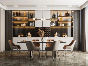 sala da pranzo moderna Modello 3D