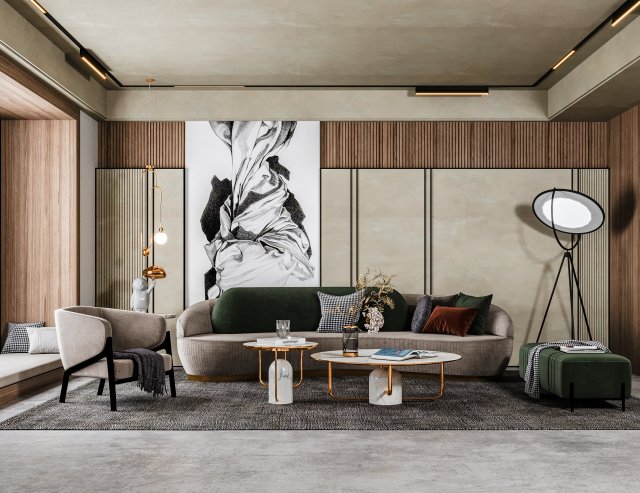 modern living room 3D-Modell .c4d .max .obj .3ds .fbx .stl .blend 