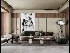 modern living room Model 3D