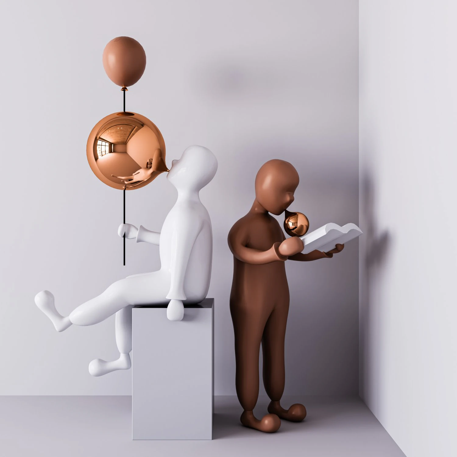 modern sculpture 3D Model .c4d .max .obj .3ds .fbx .stl .blend 