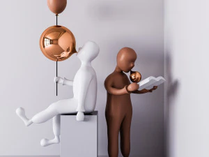 scultura moderna Modello 3D