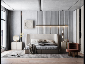 modern bedroom Model 3D