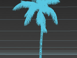 coconut tree 03 - visualworks store - vray and corona Modelo 3D