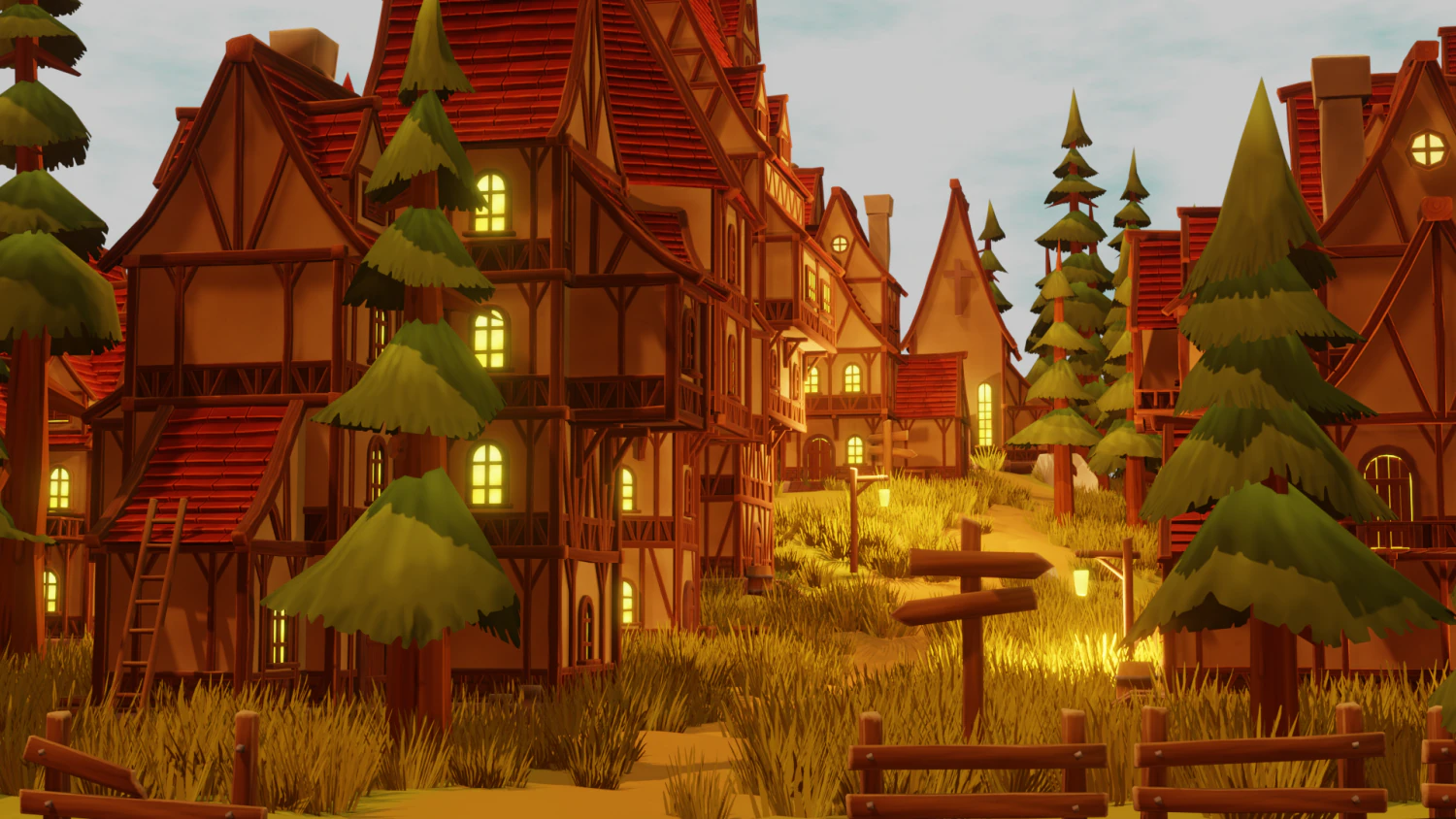 fantasy village pack 3D Model .c4d .max .obj .3ds .fbx .stl .blend 