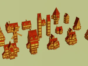 fantasy village pack 3D Model