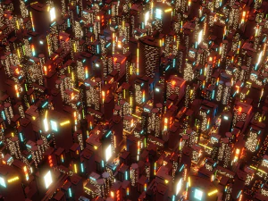 cidade lowpoly Modelo 3D