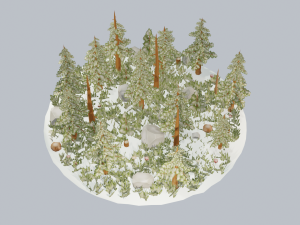 seasonal foliage and rock pack Modelo 3D