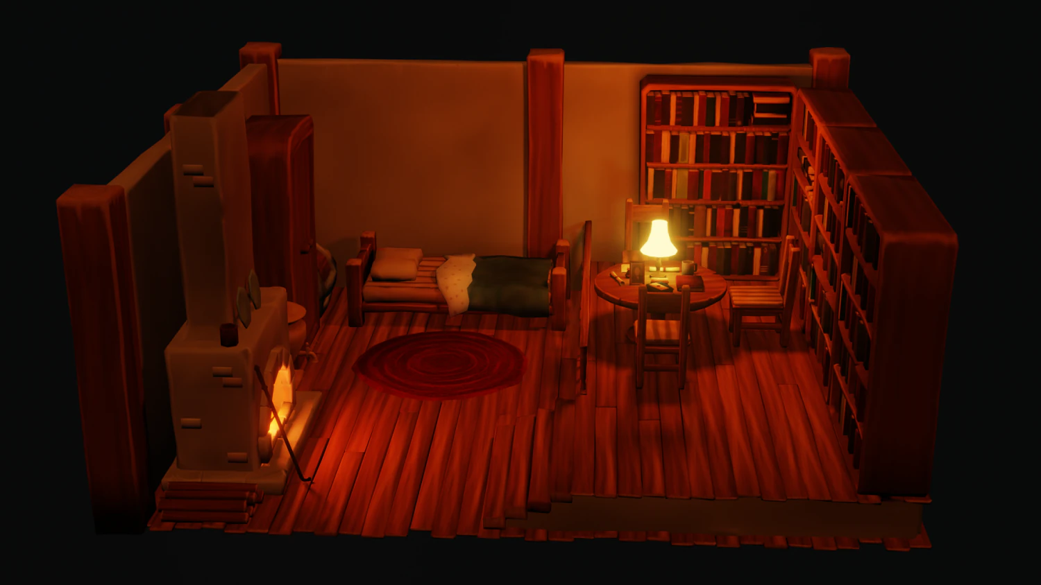 stylized furniture pack 3D Model .c4d .max .obj .3ds .fbx .stl .blend