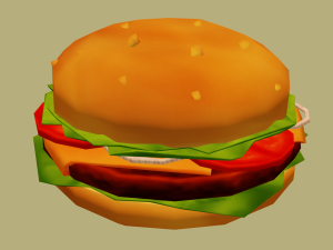 cartoon burger 3D Модель