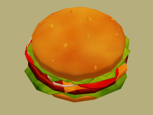 cartoon burger 3D Модель