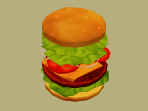 cartoon burger 3D Модель