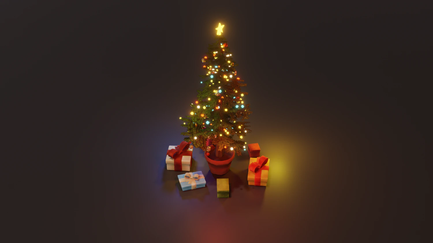 christmas tree 3D Model .c4d .max .obj .3ds .fbx .stl .blend
