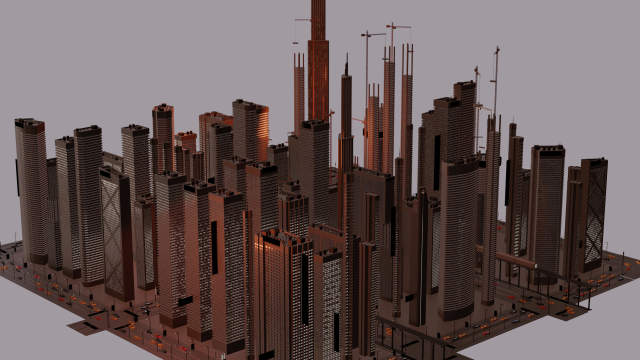 futuristic skyscrapers pack Modelo 3D .c4d .max .obj .3ds .fbx .stl .blend 