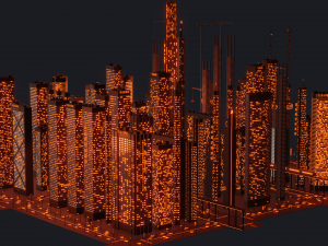 futuristic skyscrapers pack Modelo 3D